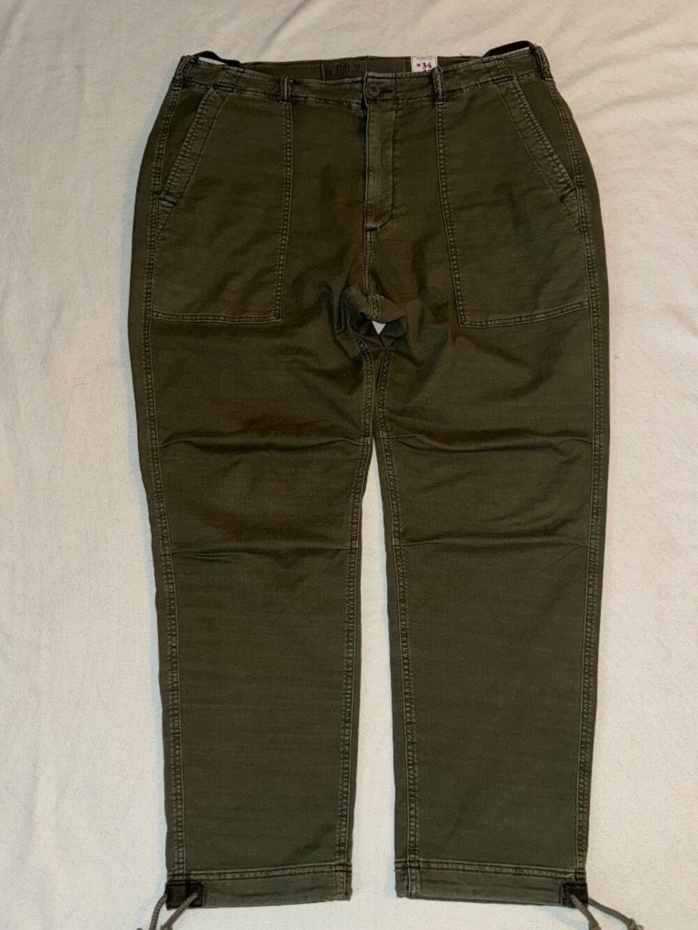 Abercrombie Loose Fatigue Pant - Olive Gray - Size 34 x 32